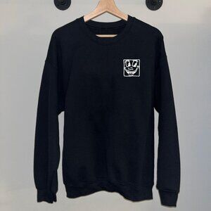 Black White Keith Haring Face Pop Art 80s Retro Classic Crewneck Sweatshirt